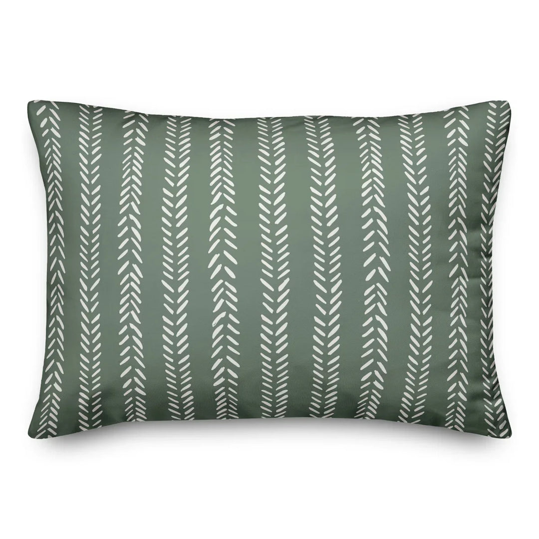 Striped Indoor/Outdoor Reversible Throw Pillow
