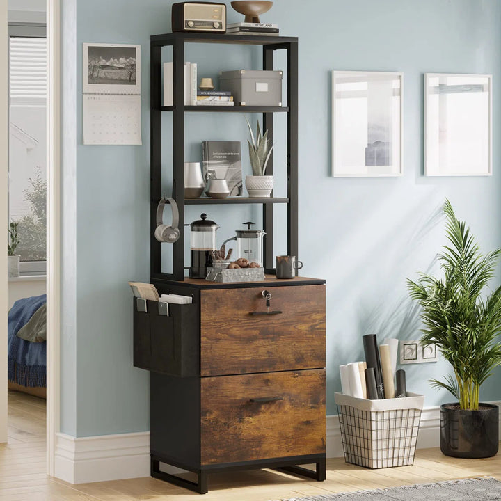 2 Drawer File Cabinet with Lock