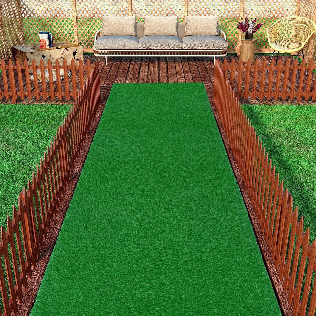 Ottomanson Forest Collection Artificial Turf Flooring, 7''10'''' X 13''1'''', Green