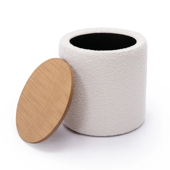 Darasimi 16'' Wide Boucle Upholstered Storage Ottoman