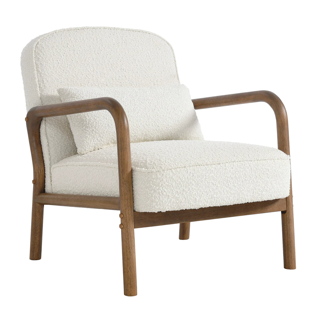 Harlin Boucle Upholstered Armchair - Ivory