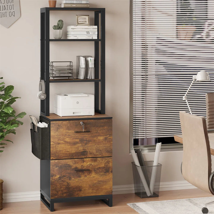 2 Drawer File Cabinet with Lock