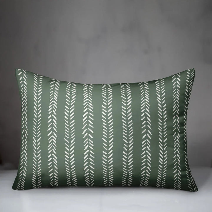 Striped Indoor/Outdoor Reversible Throw Pillow