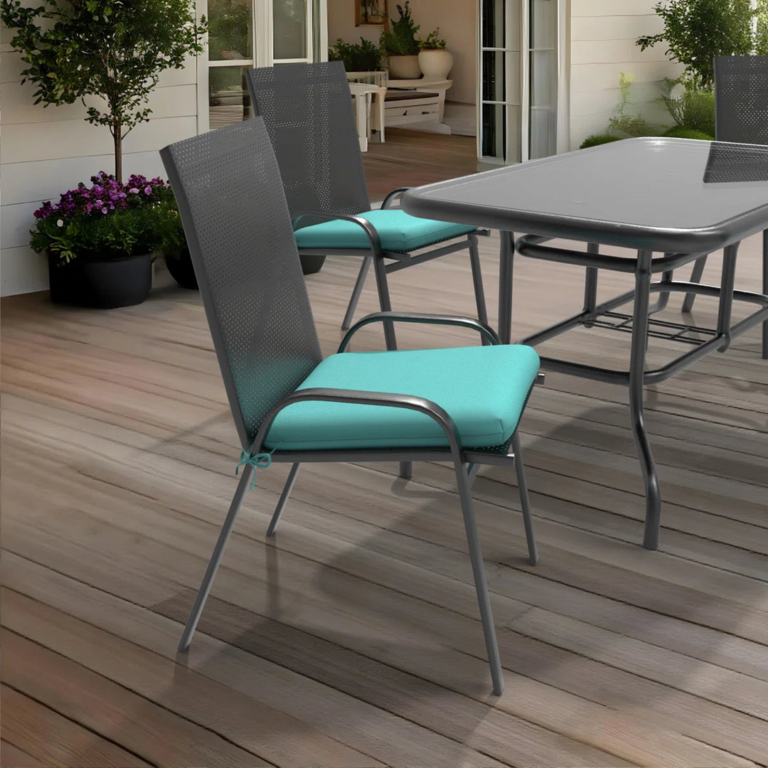 Sunbrella Square Dining Chair Cushions (Set of 1), 3" Foam Replacement Cushion