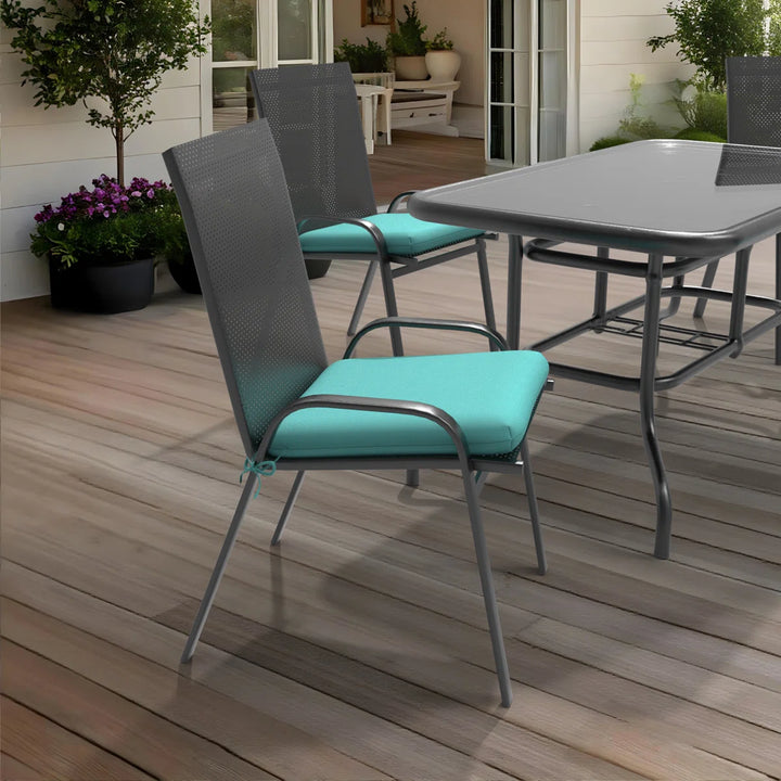 Sunbrella Square Dining Chair Cushions (Set of 1), 3" Foam Replacement Cushion