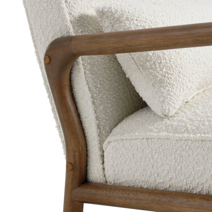 Harlin Boucle Upholstered Armchair - Ivory