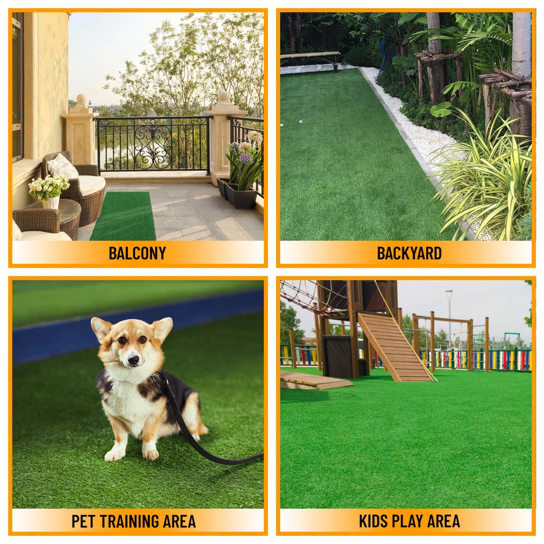 Ottomanson Forest Collection Artificial Turf Flooring, 7''10'''' X 13''1'''', Green