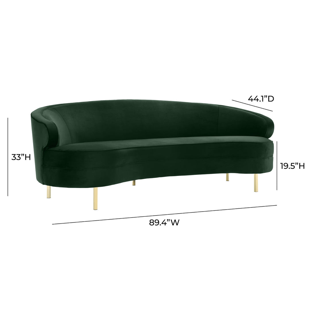 Dians Forest Green Velvet Sofa