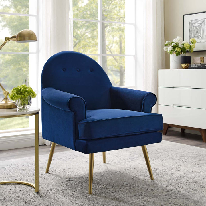 Evie Accent Armchair - Navy