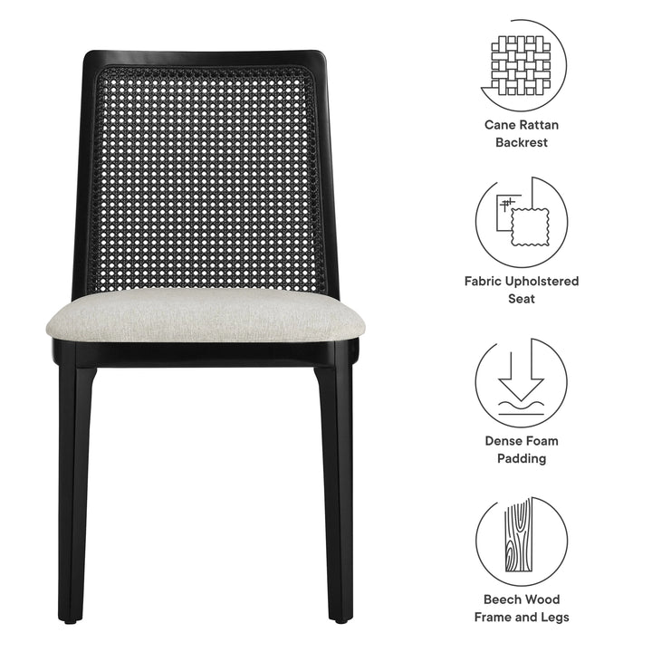 Cana Black and Ivory Dining Side Chair