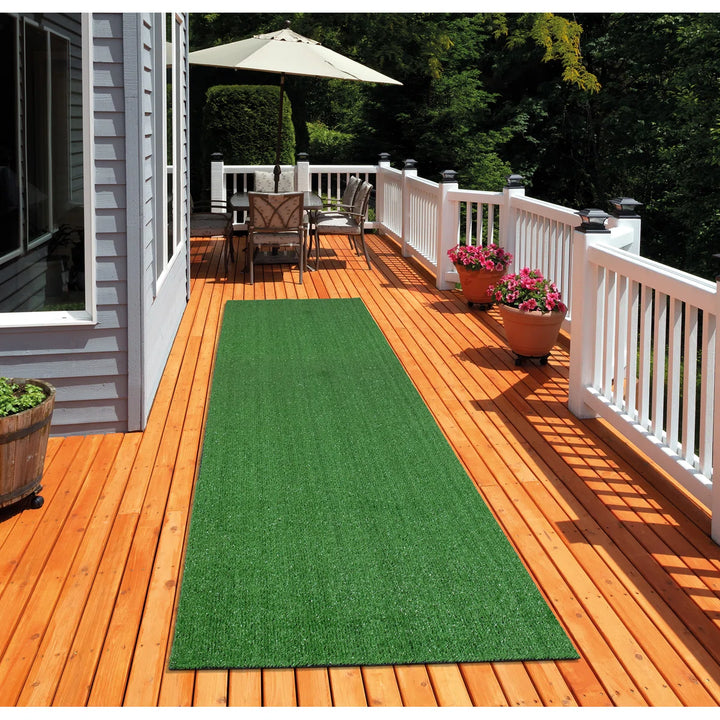 Ottomanson Forest Collection Artificial Turf Flooring, 7''10'''' X 13''1'''', Green