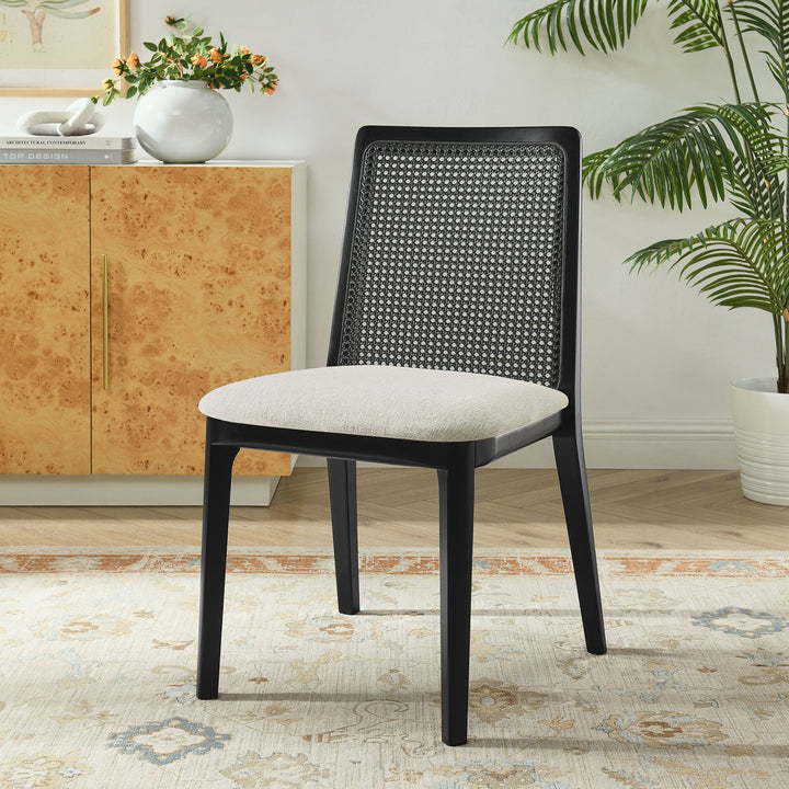 Cana Black and Ivory Dining Side Chair