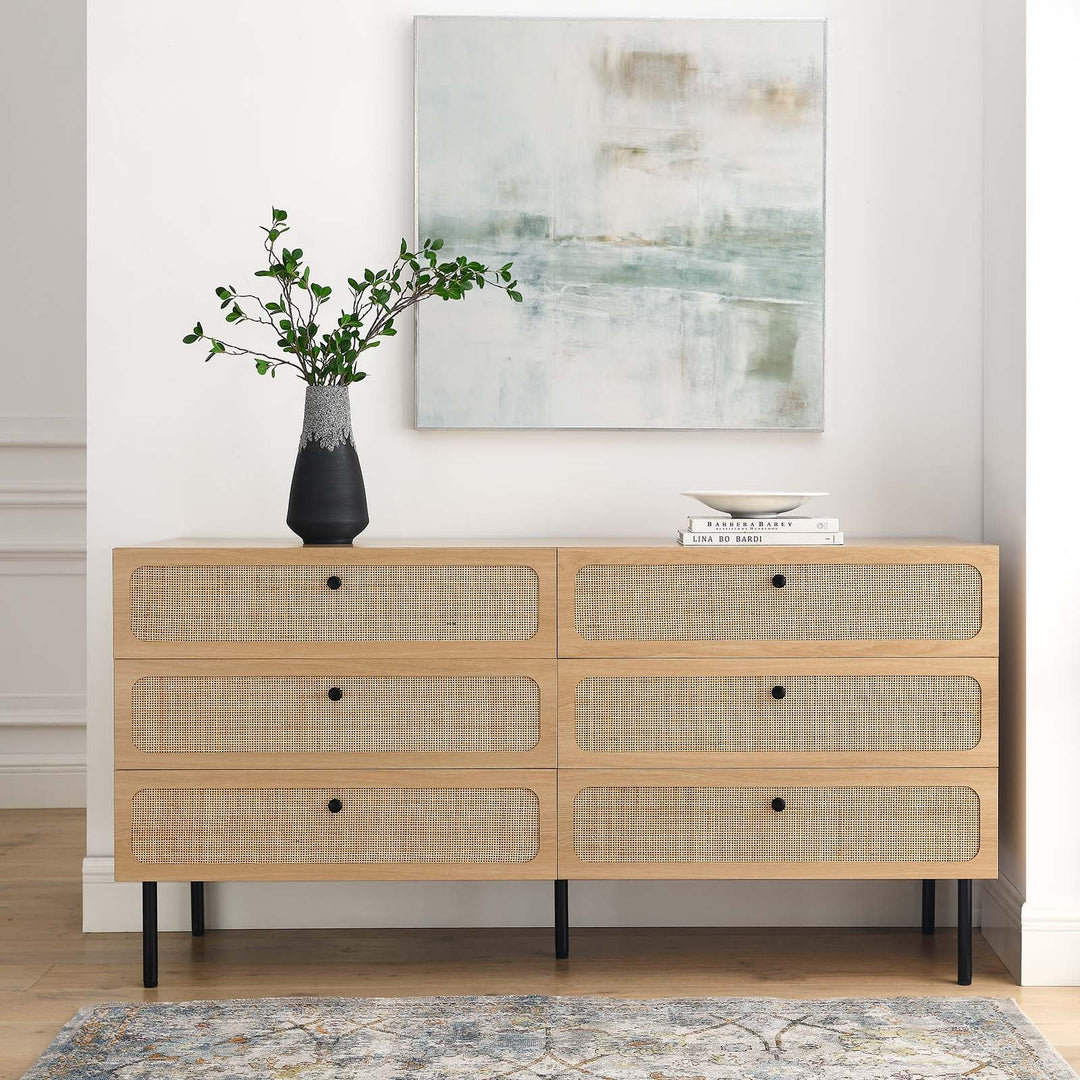 Charlotte 6-Drawer Dresser in Oak