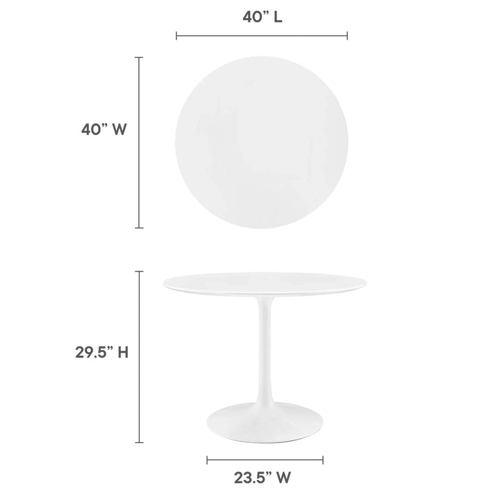 Pila White Round table 40"