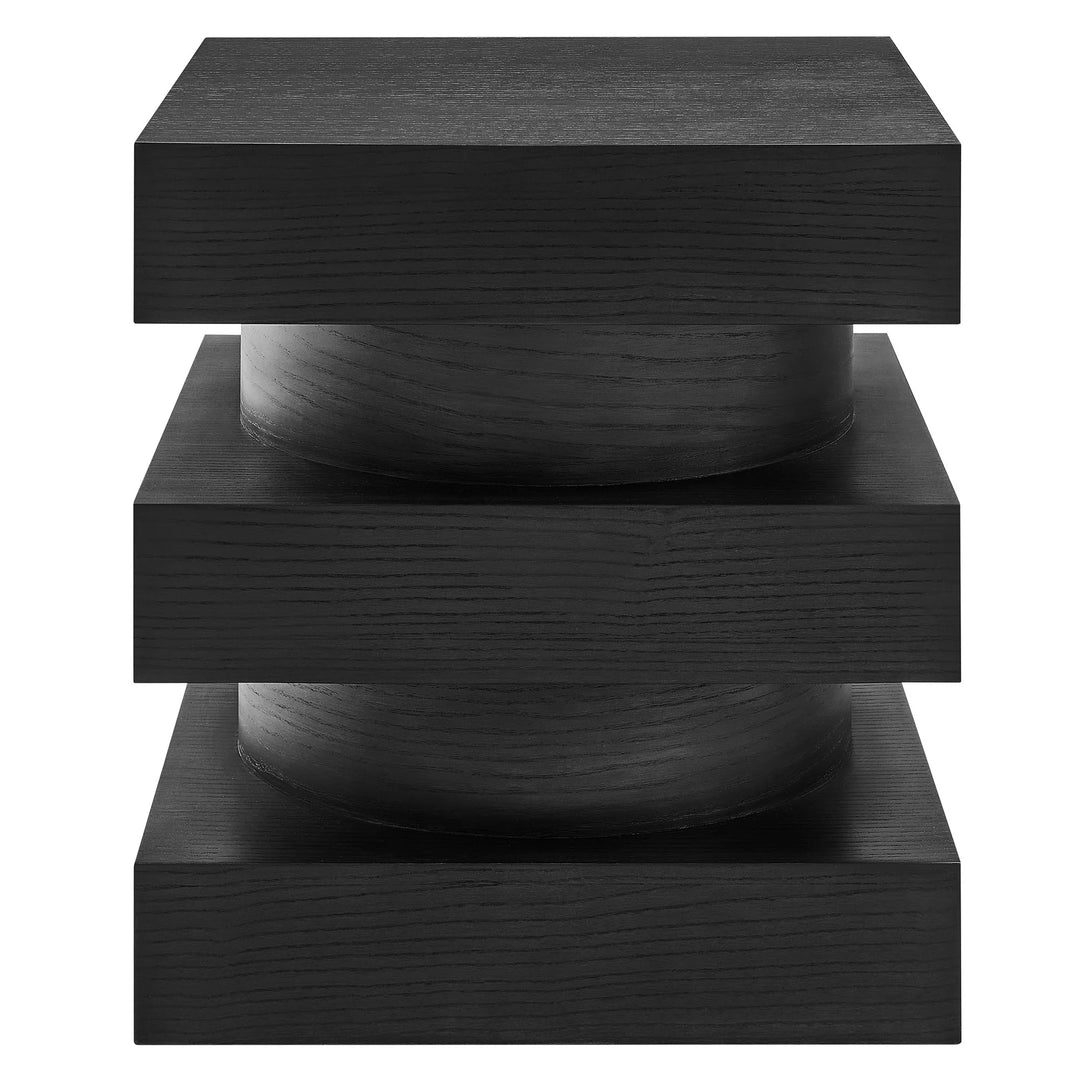 Stacked End Table - Black