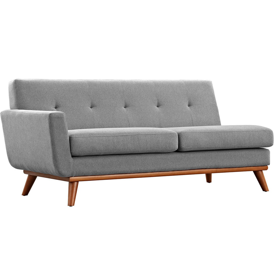 Gage Right-Facing Upholstered Fabric Sectional Sofa - Expectation Gray