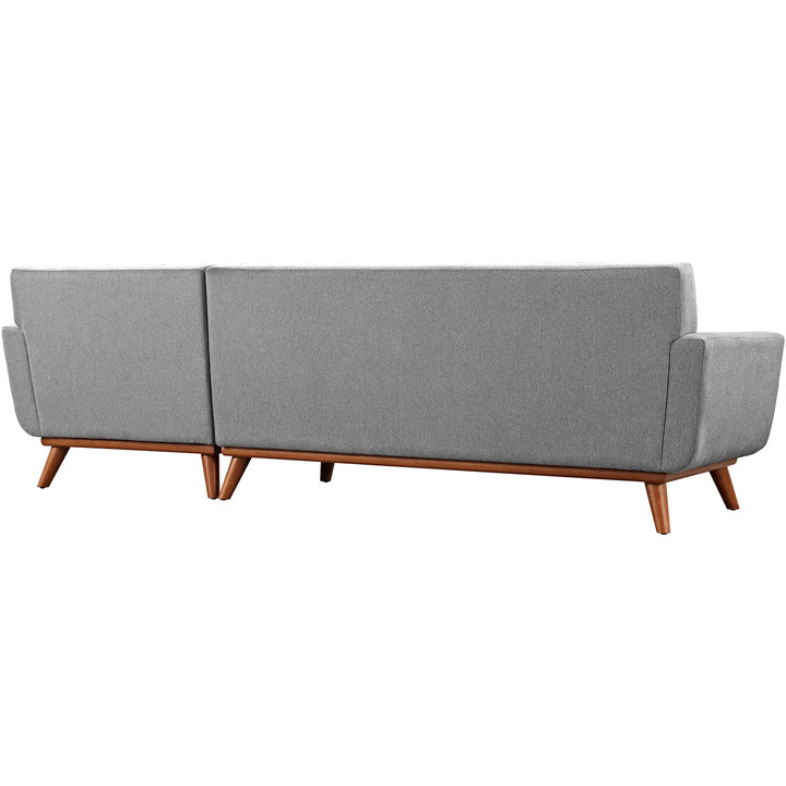 Gage Right-Facing Upholstered Fabric Sectional Sofa - Expectation Gray