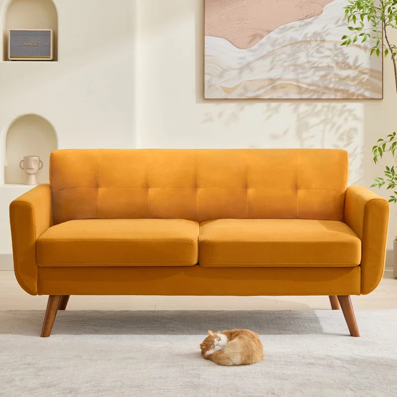 Jadier 66" Upholstered Loveseat Square Sofa
