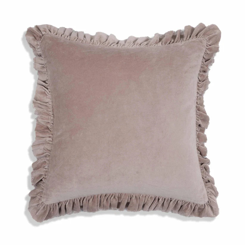 Arina Distressed Pink Velvet Pillow - 20" x 20"