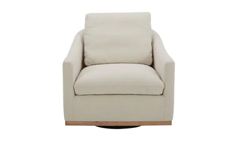 Linden swivel beige chair