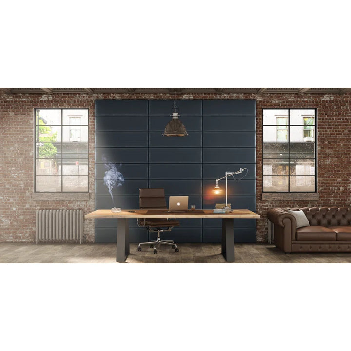 Velvet Wall Paneling in Peacock Blue