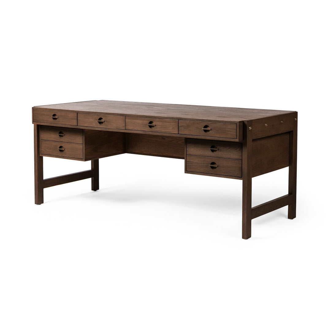 Topher Desk - Dark Toasted Oak