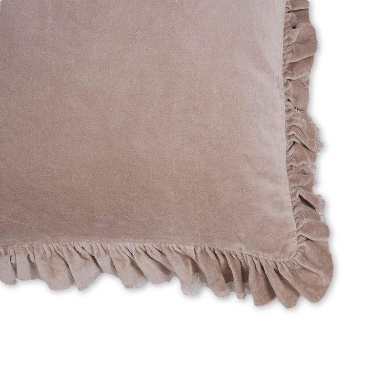 Arina Distressed Pink Velvet Pillow - 20" x 20"