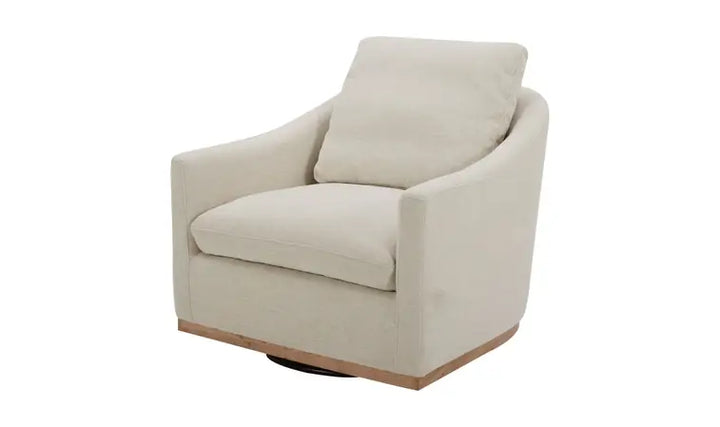 Linden swivel beige chair