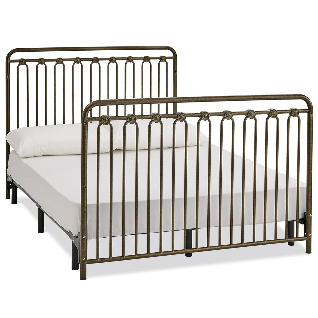Baldwin 4 In 1 Convertible Metal Crib In Alabaster