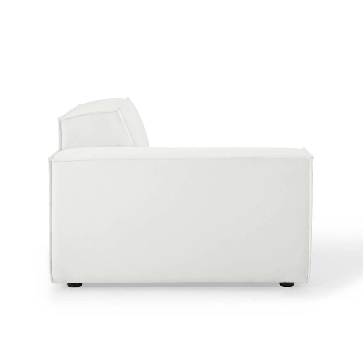 Tressor Left-Arm Sectional Sofa Chair - White