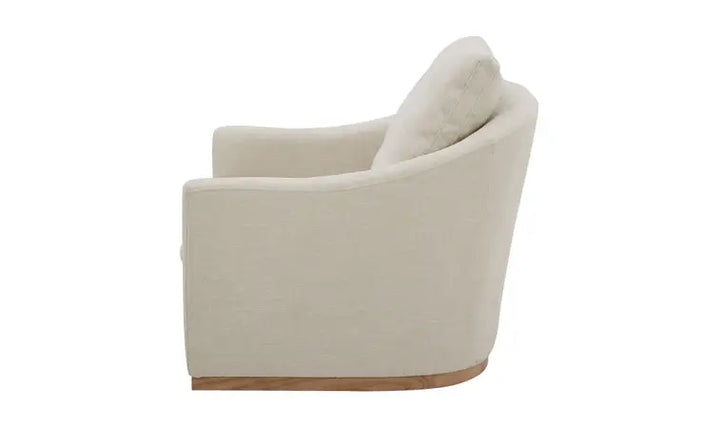 Linden swivel beige chair