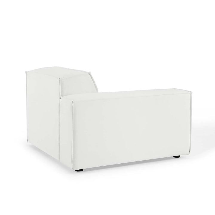 Tressor Left-Arm Sectional Sofa Chair - White