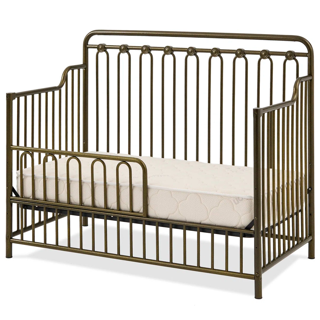 Baldwin 4 In 1 Convertible Metal Crib In Alabaster