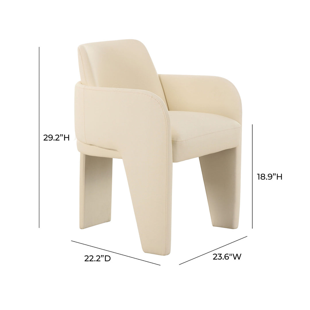 Georgia Cream Leather Dining Chair