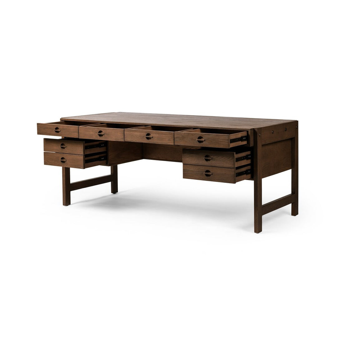 Topher Desk - Dark Toasted Oak