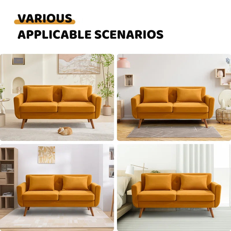 Jadier 66" Upholstered Loveseat Square Sofa