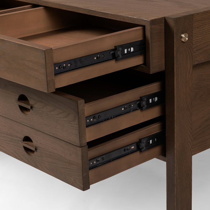 Topher Desk - Dark Toasted Oak