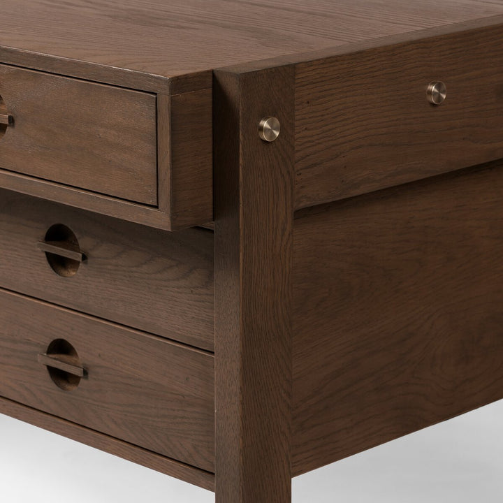 Topher Desk - Dark Toasted Oak