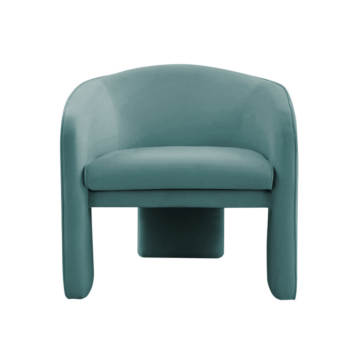 Marque Sea Blue Velvet Accent Chair
