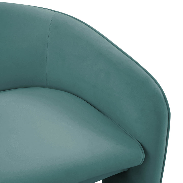 Marque Sea Blue Velvet Accent Chair