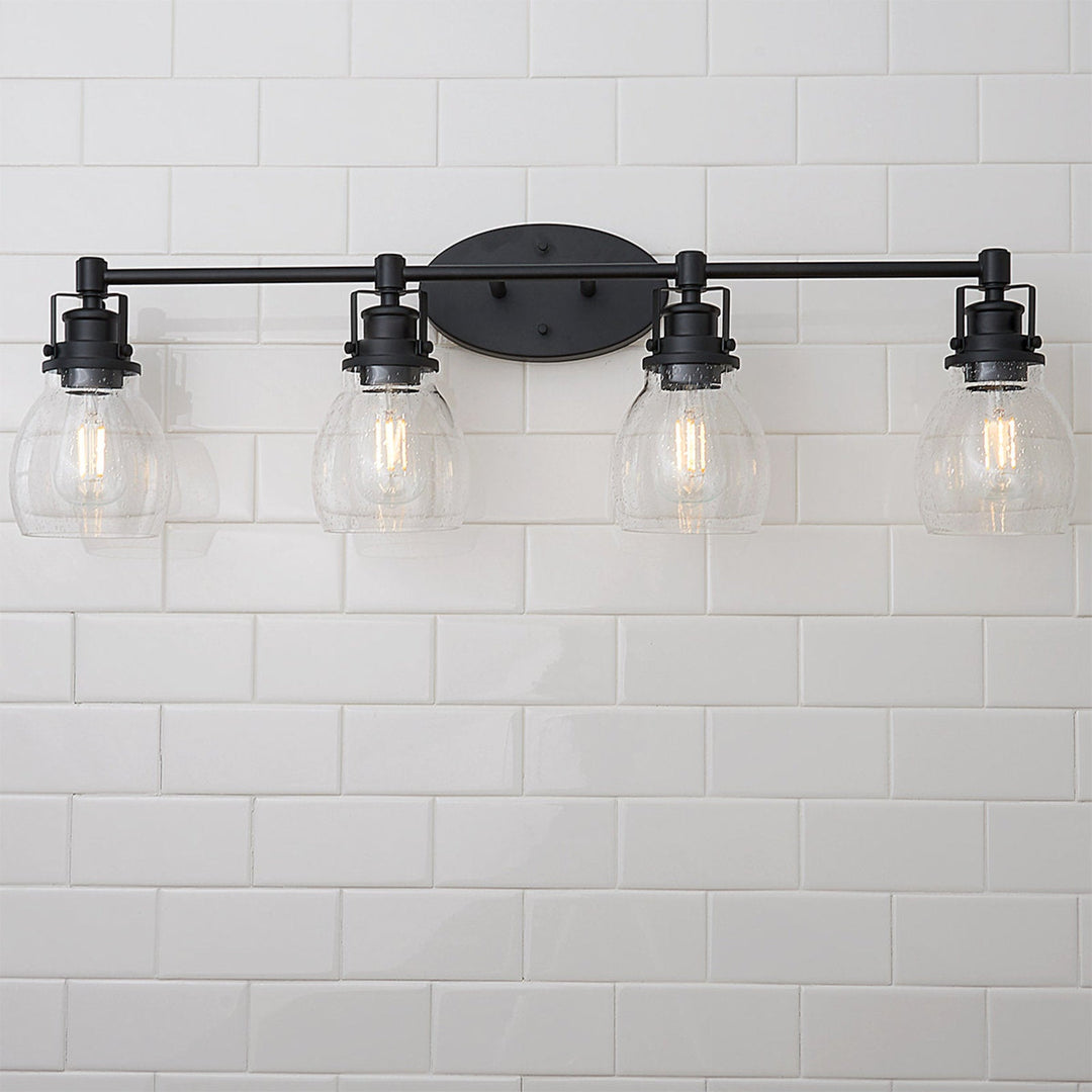 Soft Seeded Vanity Light 4 Light