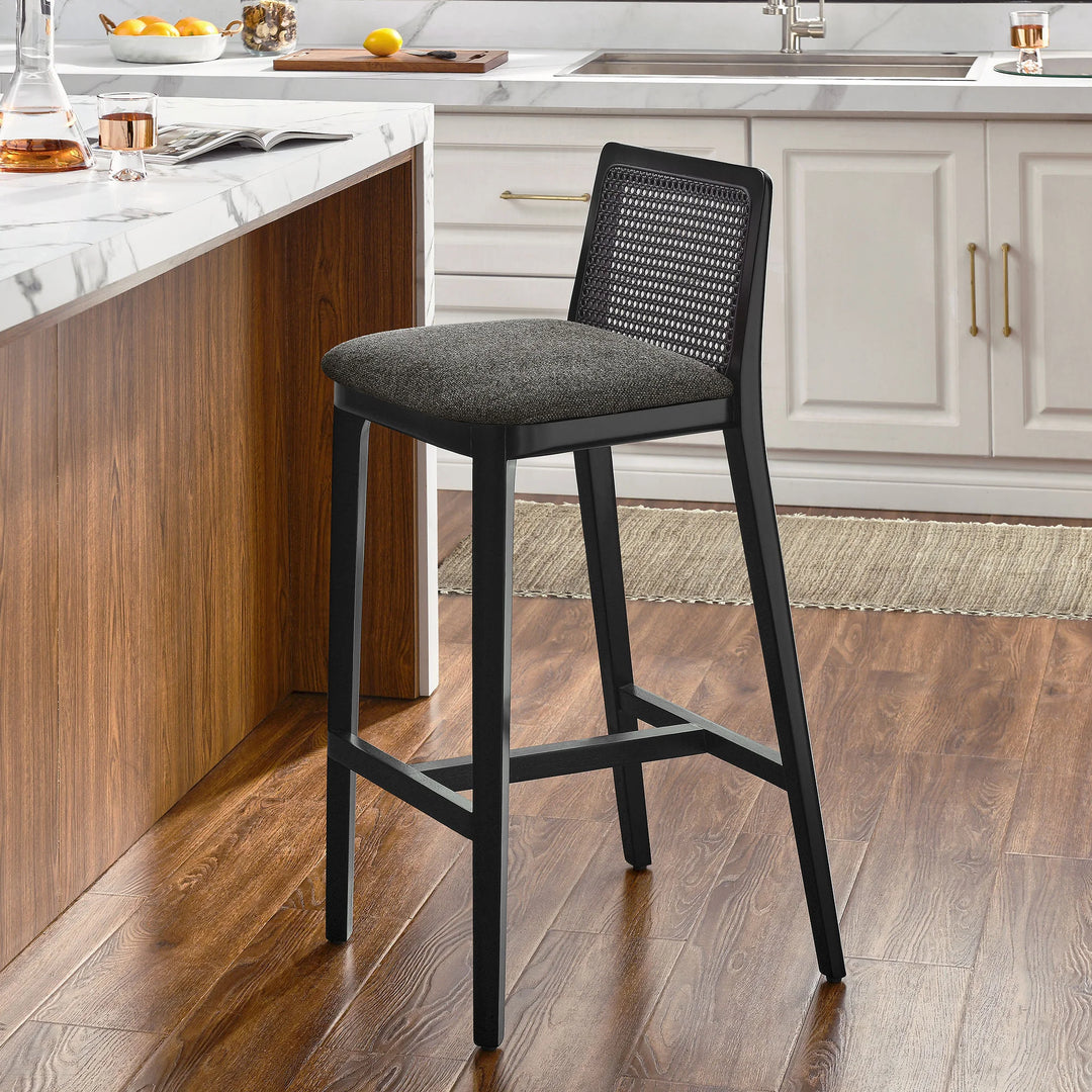 Cana Black and Gray Bar Stool