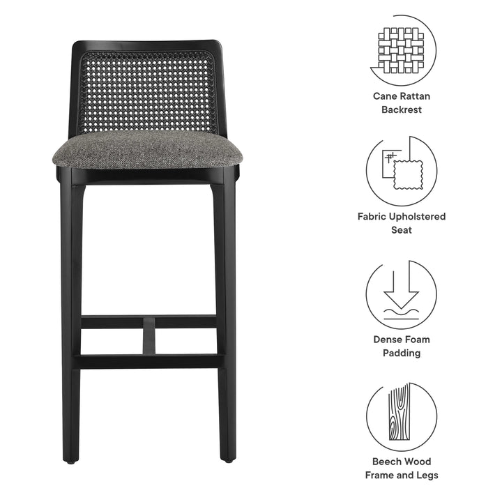 Cana Black and Gray Bar Stool