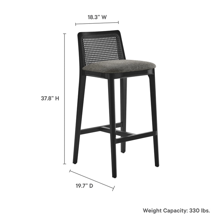 Cana Black and Gray Bar Stool