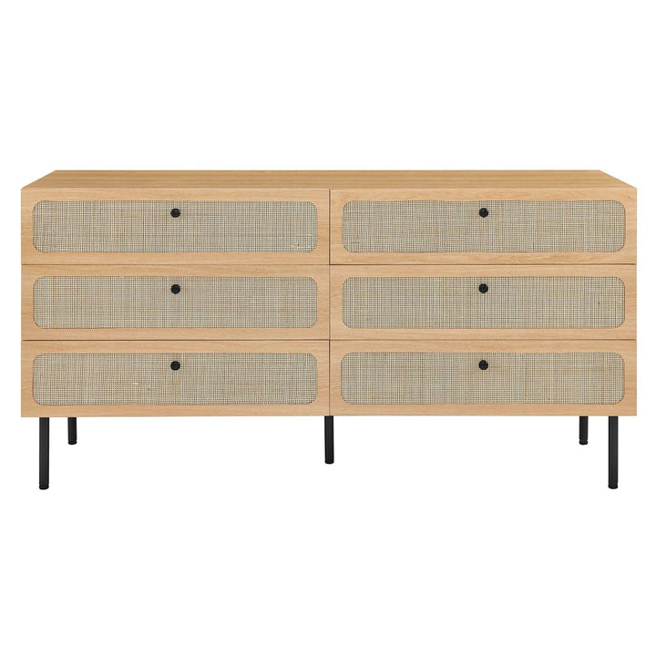 Charlotte 6-Drawer Dresser in Oak