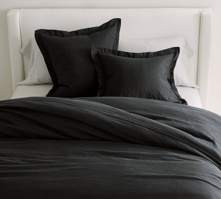 Belgian Dark Flax Linen Duvet Cover-Queen