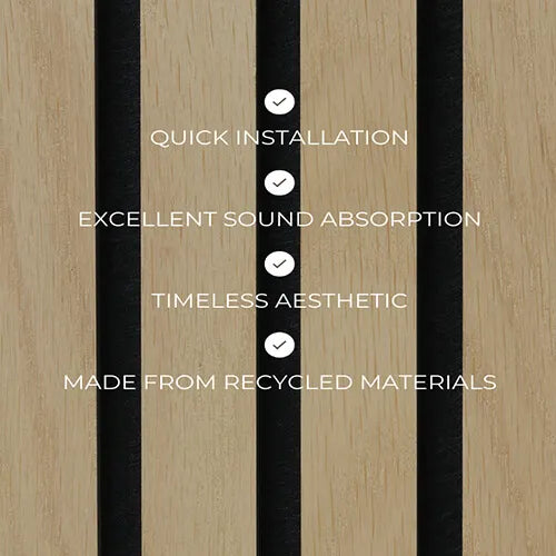 Natural Oak Acoustic Slat Wood Wall Panels