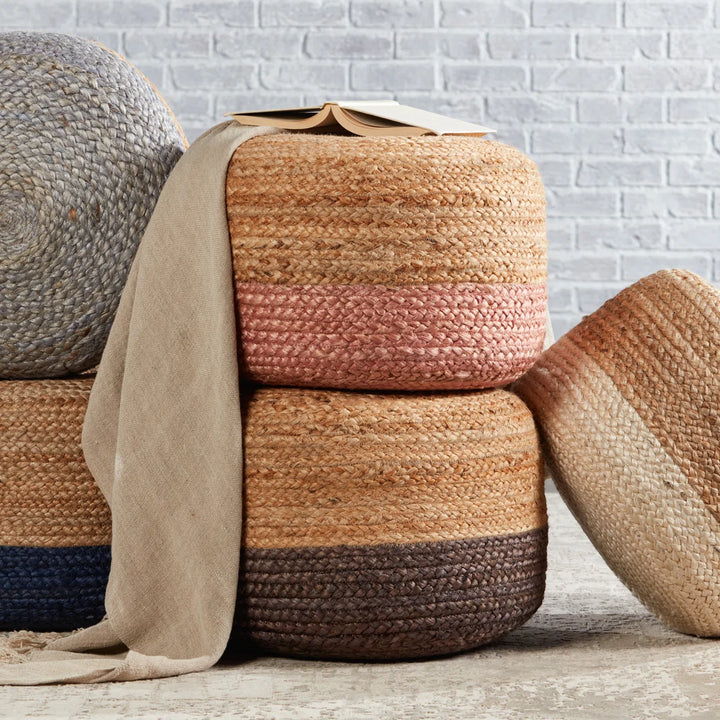 Teele 18" Wide Round Pouf Ottoman
