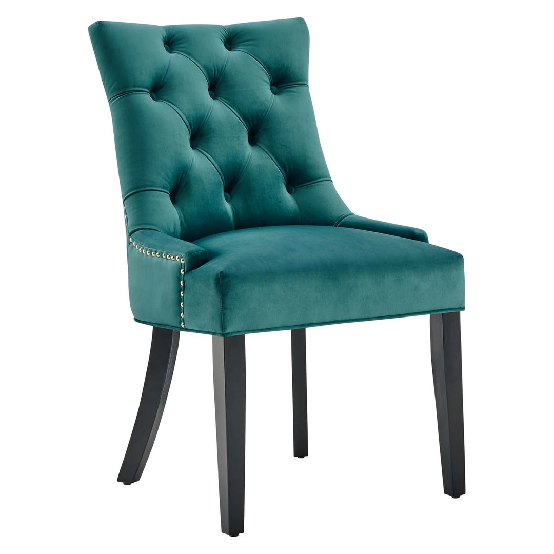 Grant Tufted Velvet Dining Chair Set of 2 - Teal