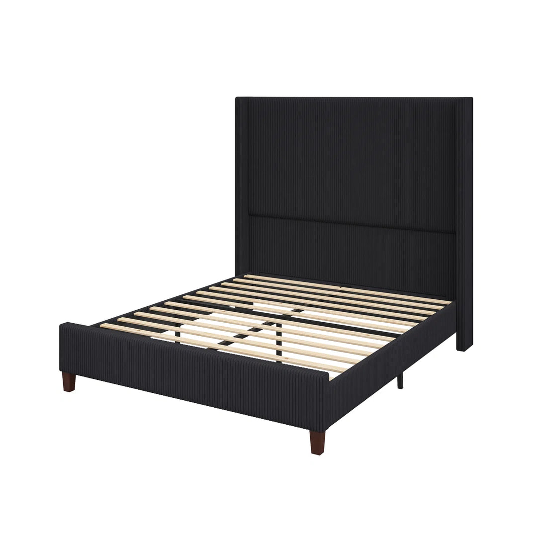 Dunwoody Upholstered Wingback Platform Bed